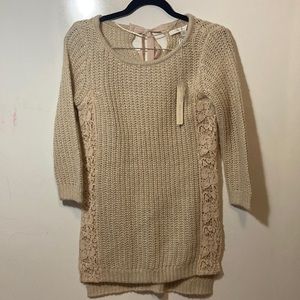 Lauren Conrad Side Slit Lace Trim Tunic